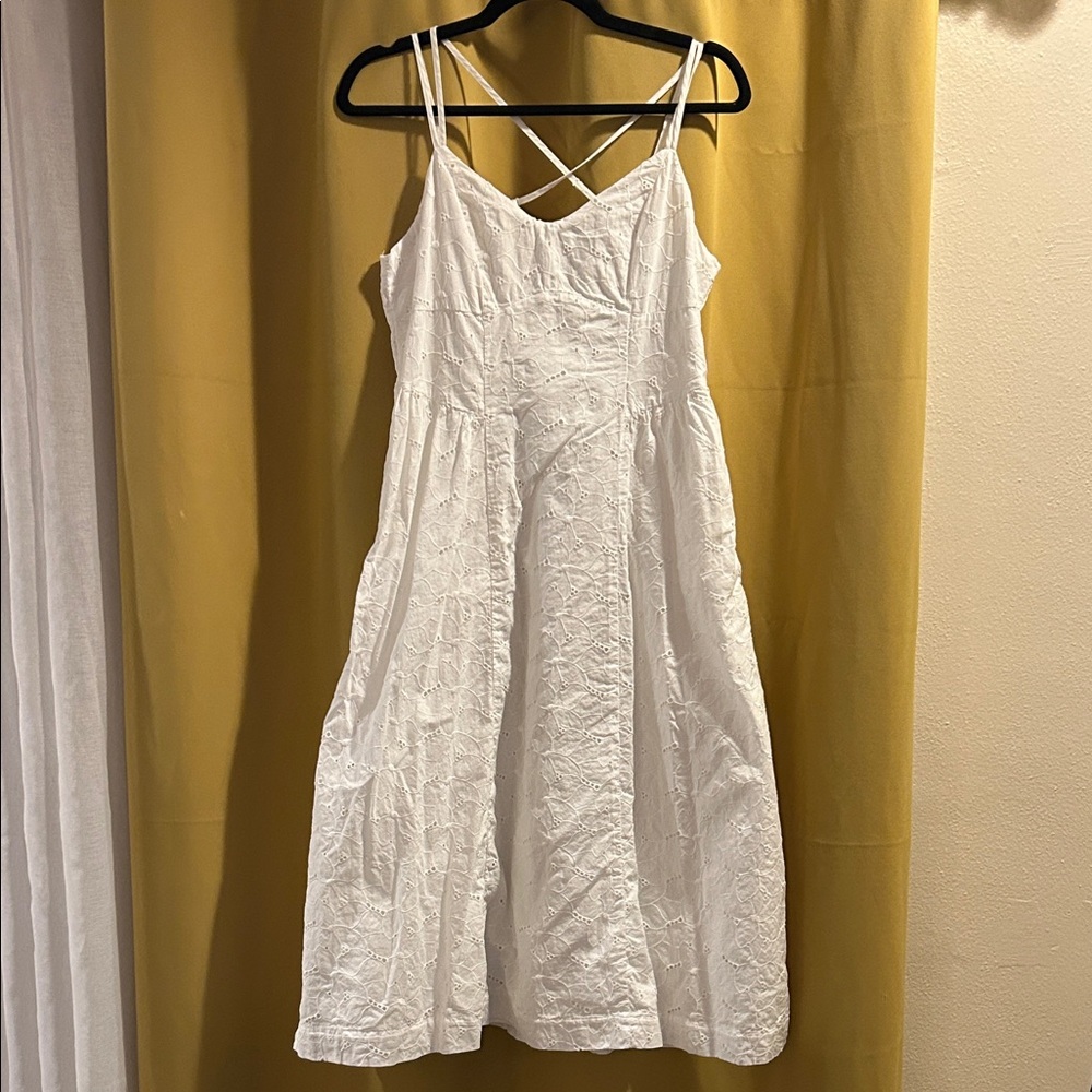 a new day White Textured Sundress